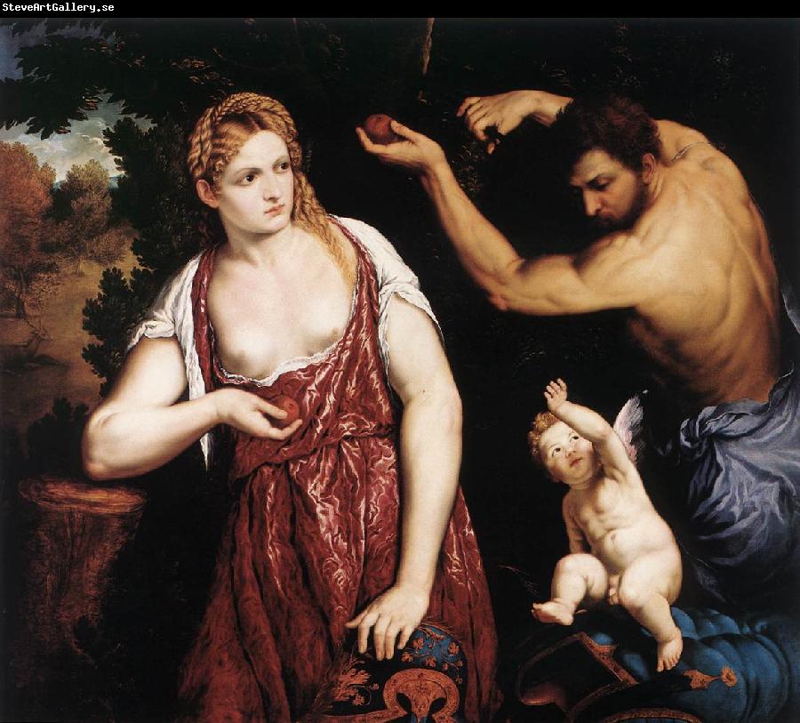 BORDONE, Paris Venus and Mars with Cupid